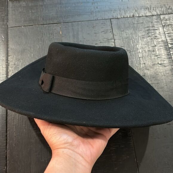 NWOT Nine West Women\'s Wool Felt Telescope Floppy Hat One Size Black‌‌‌‌‌‌‌ main image 6